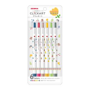 ゼブラ クリッカート ホッコリカラー6色セット 0.6mm WYSS22-YM-6C-HC