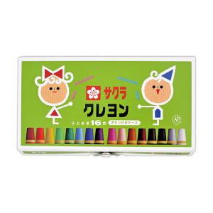 サクラクレパス クレヨン ふとまき 12色 ボタン付きケース入り BLY12