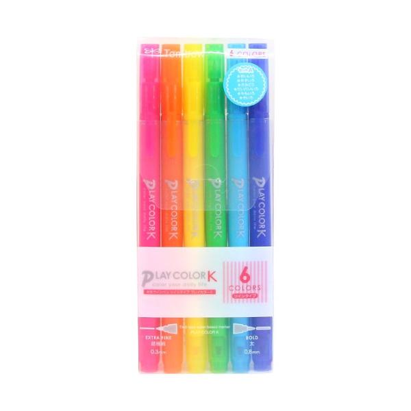 トンボ鉛筆　プレイカラーK　6色セット　ツインタイプ　GCF-611A [M便 1/1]