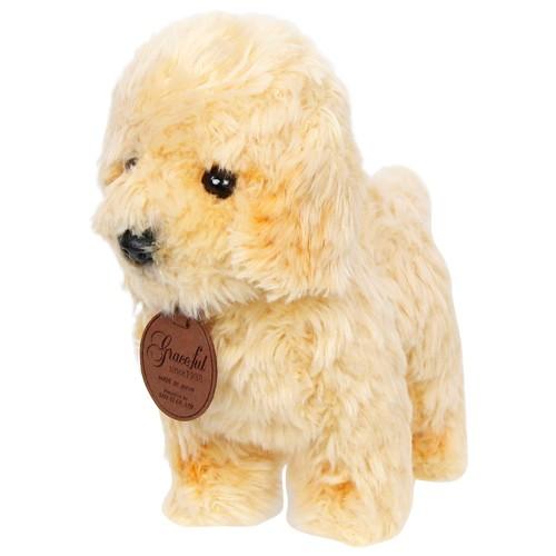ぬいぐるみ　トイプードル　S　クリーム　立ち　1-6858