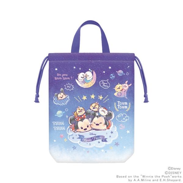 [半額]　ディズニー　ツムツム　巾着　シューズバッグ　52026　新入学文具　[M便 1/2]