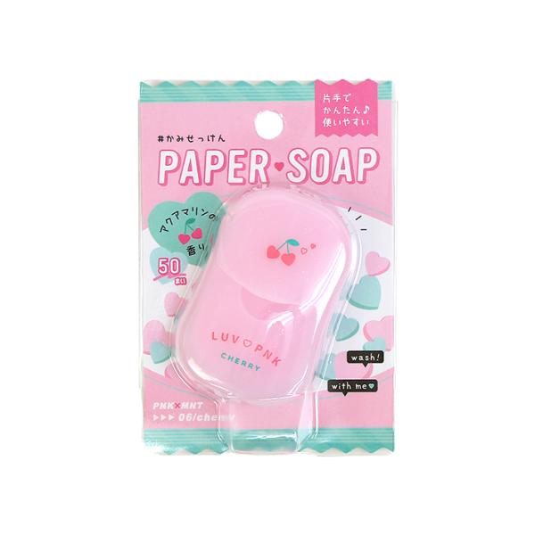 紙せっけん　アクアマリンの香り　チェリー柄　59829 [M便 1/12]