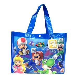 スーパーマリオ プールバッグ ビーチバッグ トートバッグ ブルー