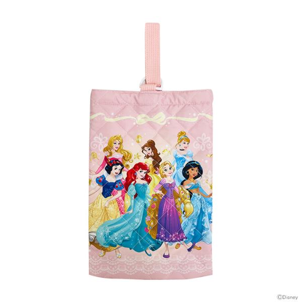 ディズニープリンセス　キルトシューズバッグ　ピンク　D1956PN-7　[M便 1/2]