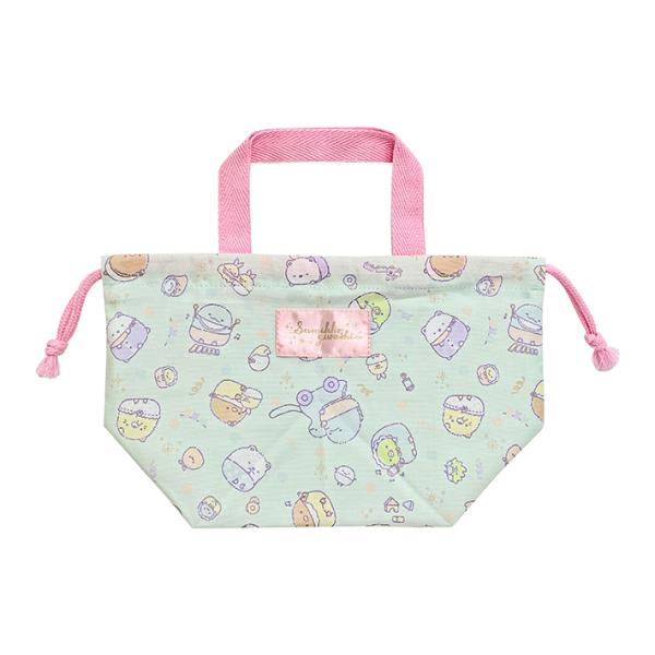 [25％OFF]すみっコぐらし　マチ付き巾着　ミント　すみっコベビー総柄　SU484MT-8　[M便...