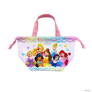 ディズニープリンセス　マチ付き巾着　ピンク　D7244PN-9　[M便 1/1]