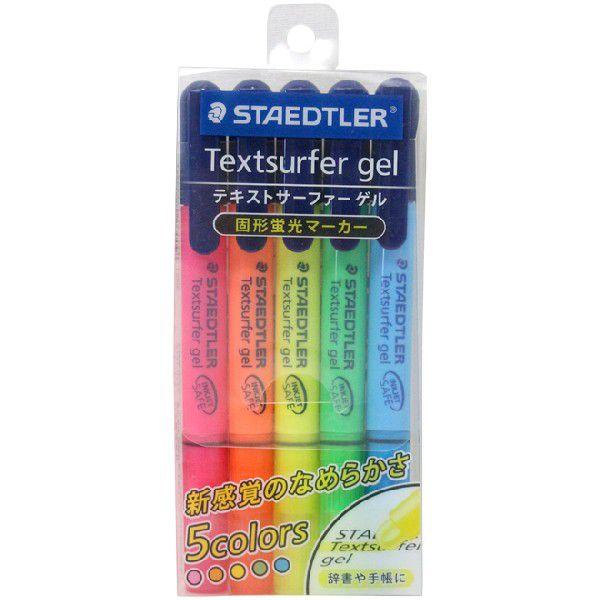ステッドラー　テキストサーファーゲル　固形蛍光マーカー　繰り出し式　5色セット　264-SPB5 [...