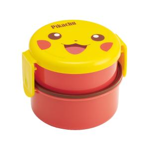 [33%OFF]　ポケモン　丸型ランチボックス　2段　フォーク付　500ml　ピカチュウ　フェイス柄　ONWR1
