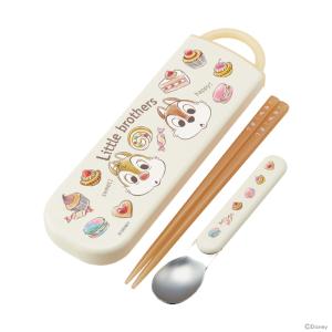 ディズニー　チップ＆デール　食洗機対応スライド式箸スプーンコンビセット　スイーツ柄　CCA1　2021　[M便