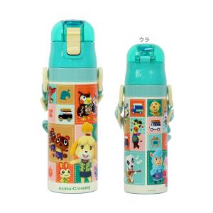 どうぶつの森　ロック付ワンプッシュダイレクトステンレスボトル　水筒　470ml　SDC4　2021｜net-shibuya