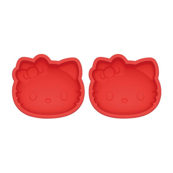 ハローキティ　シリコーンケーキ型　2個入り　おやつタイム柄　SLM1　2022 [M便 1/1]