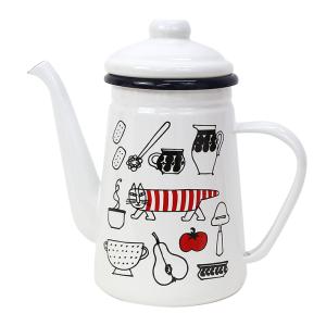 リサ ラーソン ホーロードリップケトル 1.1L  キッチン柄 ENKT1