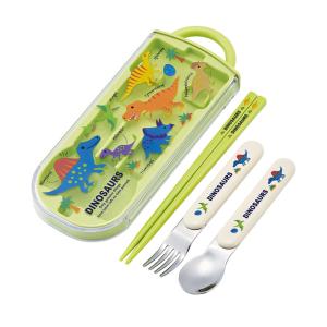 ディノサウルス　抗菌　食洗機対応スライドトリオセット　ピクチャーブックNEW柄　TACC2AG　[M便 1/2]