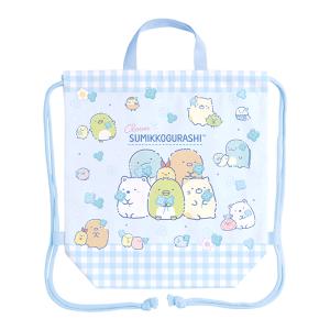 すみっコぐらし　巾着　L　ナップサック　ゴーゴースクール柄　CA34101　新入学文具　[M便