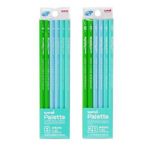 三菱鉛筆　uni Palette（ユニパレット）　かきかた鉛筆　6角　12本入　パステルグリーン　5562 [M便 1/6]
