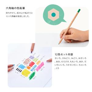 トンボ鉛筆 ハローネイチャー 缶入色鉛筆 12...の詳細画像4