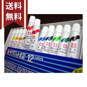 サクラ　マット水彩　ラミネートチューブ入り　12色　5ml　EMW12　［名入れ不可］　[M便