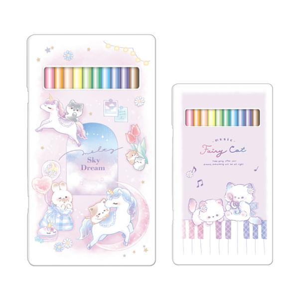 色鉛筆　12色　2柄　新入学文具　[M便 1/2]