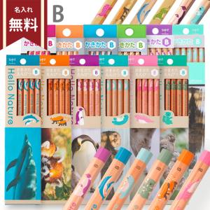 トンボ鉛筆 かきかた鉛筆 ハローネイチャー B 12本 名入れ無料[M便