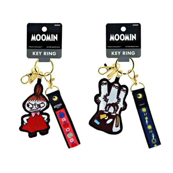 ムーミン　刺繍キーホルダー　リトルミイ/ニョロニョロ柄　[M便 1/2]