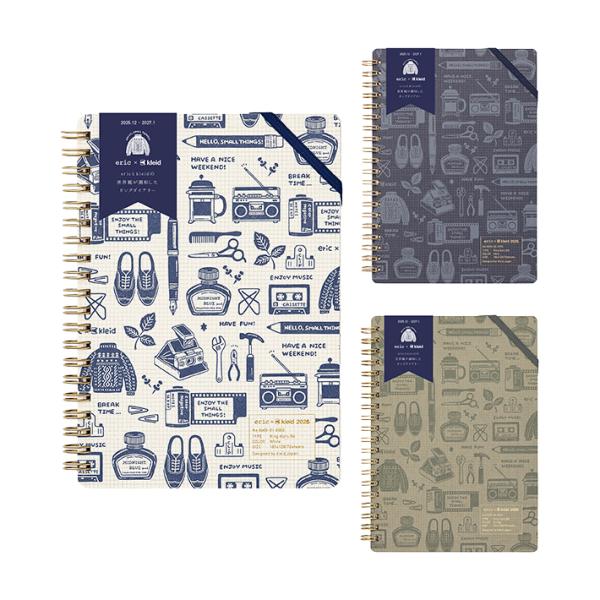 eric×kleid　リングダイアリー　2026年　マンスリースケジュール帳　B6　2025年12月...