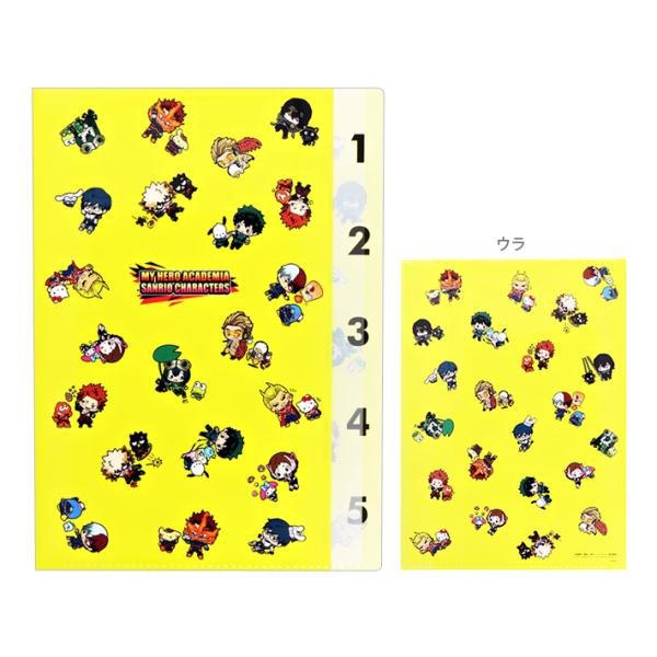 僕のヒーローアカデミア×サンリオキャラクターズ　ダイカットクリアファイル　5P　A4　B柄　4901...