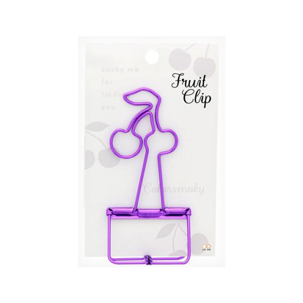 クリップ　カラースモーキー　サクランボ柄　4901770653587　[M便 1/1]