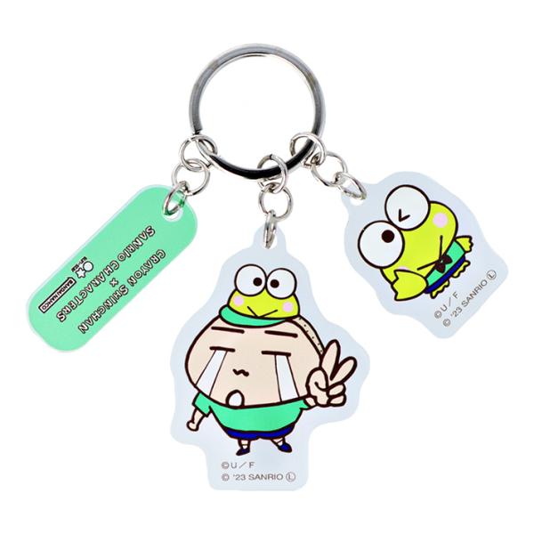 [25%OFF]クレヨンしんちゃん×サンリオ キャラクターズ　3連アクリルキーホルダー　マサオくん×...