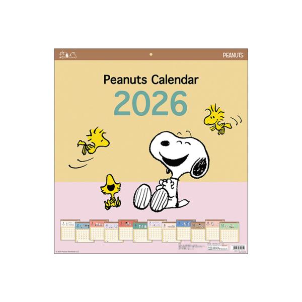 スヌーピー　2026年　ウォールカレンダースクエア　4901770799612