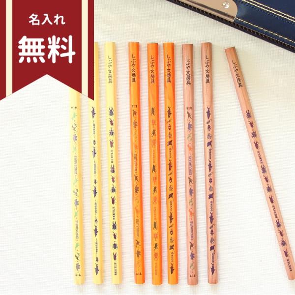 シブヤオリジナル鉛筆　2B　六角軸　12本組　木軸　生き物　4柄　クリアケース付き　sb-penci...