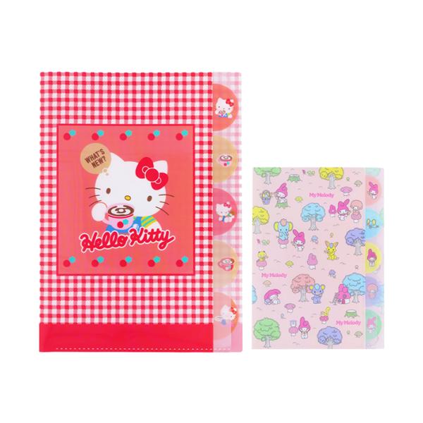 サンリオキャラクターズ　ダイカットクリアファイル　5ポケット　A4　2柄　[M便 1/8]