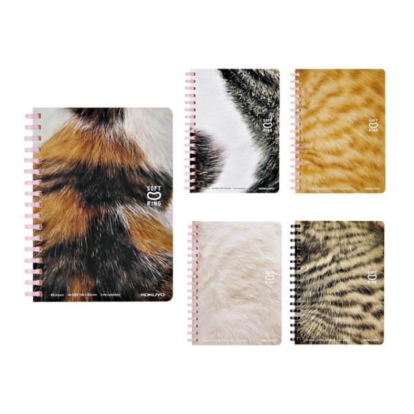 コクヨ　10周年記念ソフトリングノート　やわらか子ねこのパンやさん　A6　ぷにぷに子ねこ　5柄　ス-...