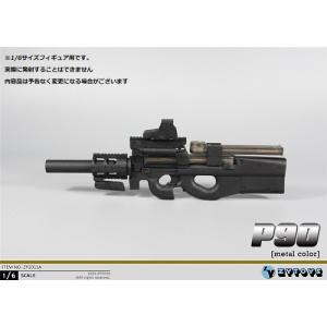 ZY-TOYS 1/6フィギュア用 短機関銃 PDW P90 黒 ZY-2011A