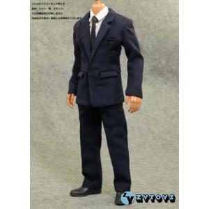 ZY-TOYS 1/6サイズフィギュア用衣装男性用 紺(ネイビー)色スーツセット zytoys 1/6フィギュア用衣装 ボンデージキャットスーツ 白 zy15-17