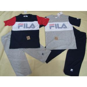 パジャマ　部屋着　男子　女子　半袖　上下　フィラ　ＦＩＬＡ　男の子　女の子　半袖　上下　セット Ｔシ...