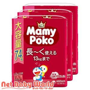 マミーポコパンツ M ドラえもん 6kg〜13kg 紙おむつ パンツ ( 74枚×3個 )/ マミーポコパンツ