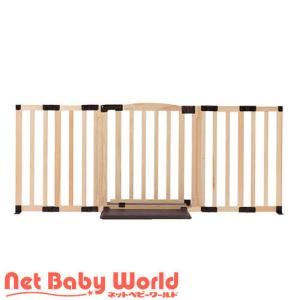 おくだけドアーズ woody-Plus Lサイズ ナチュラル ( 1セット )/ 日本育児 ( ベビーゲート セーフティゲート 簡単 設置 木製 自立 )