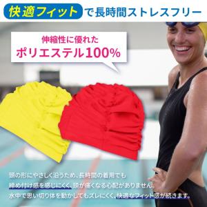 爆買 シャーリング入り ゆったり スイムキャッ...の詳細画像3