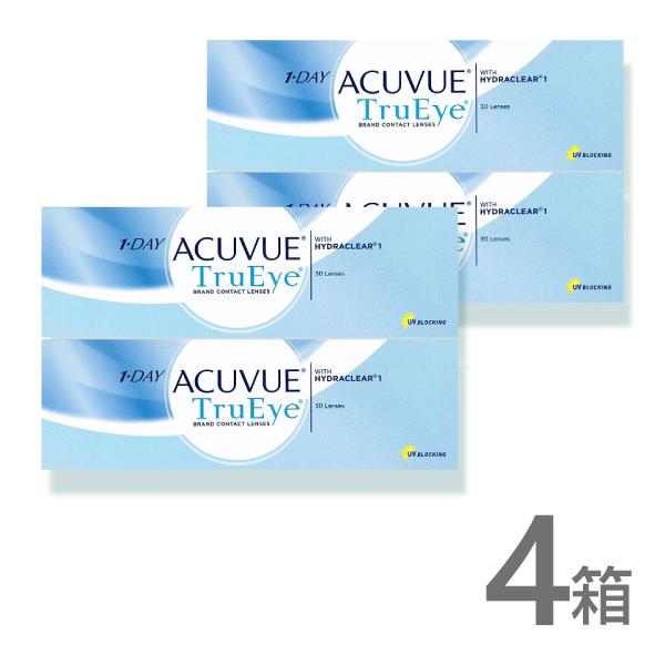 ワンデーアキュビュートゥルーアイ 30枚 4箱 コンタクトレンズ 1day 1日使い捨て ジョンソン...