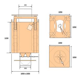 膨らみ防止構造 フレコンバック SWP1051...の詳細画像1