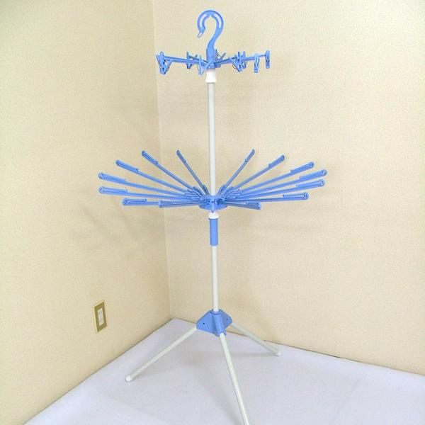 テンダー1 スタンド物干し 着脱式スタンド物干し2段 EC-10 BL ブルー 水色 日本製