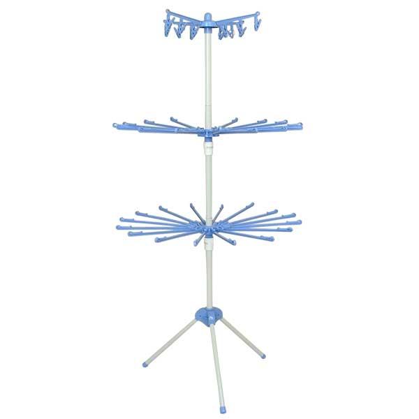 スタンド物干し3段 テンダー1 EC-30 BL ブルー 水色 ピンチ12個付 日本製