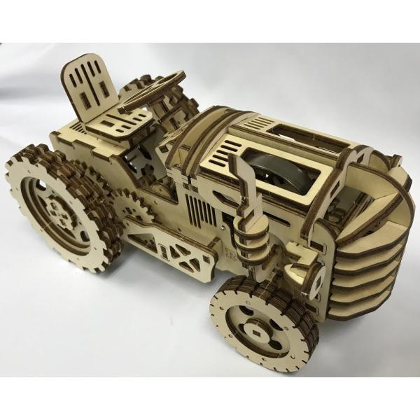 木製 3Ｄパズル トラクター 動く3Ｄパズル LK401 クリスマス 誕生日 プレゼント おもちゃ ...