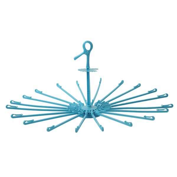 日本製 パラソルハンガー 20本掛け ブルー XB-20 グリップ式 折りたたみ 物干し ランドリー...