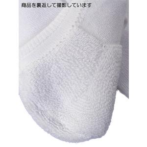 白 メンズショートソックス 底パイル 日本製 ...の詳細画像2