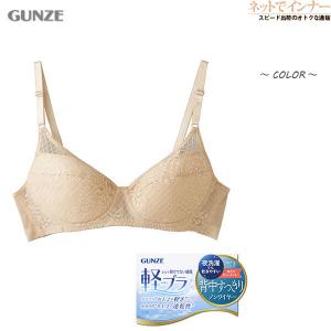 GUNZE グンゼ 軽ブラ 背中すっきりノンワイヤーブラジャー 年間 EB1228H [70、75、80、85サイズ] 婦人