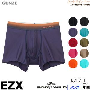 GUNZE BODYWILD EZX 超軽量カットオフ メンズブーストボクサー 前とじ グラデーション 日本製 年間 BWV001A [M、L、LLサイズ] 紳士 インナー｜netdeinner