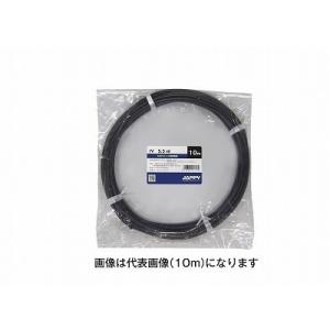 JAPPY IV 5.5K ミニ定尺 100m 600Vビニル絶縁電線 より線 5.5平方mm 黒 ...