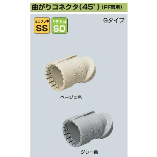 未来工業 FNVK-16GS 曲がりコネクタ（45°）（PF管16用） ベージュ 10個入[法人名あ...