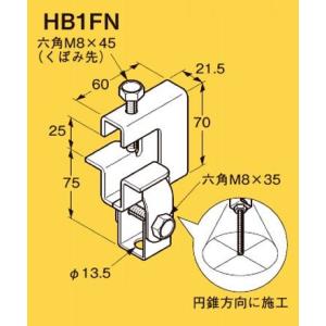 HB3-W3 ネグロス 吊り金具 吊りボルト用支持金具(専用座金、下部金具付